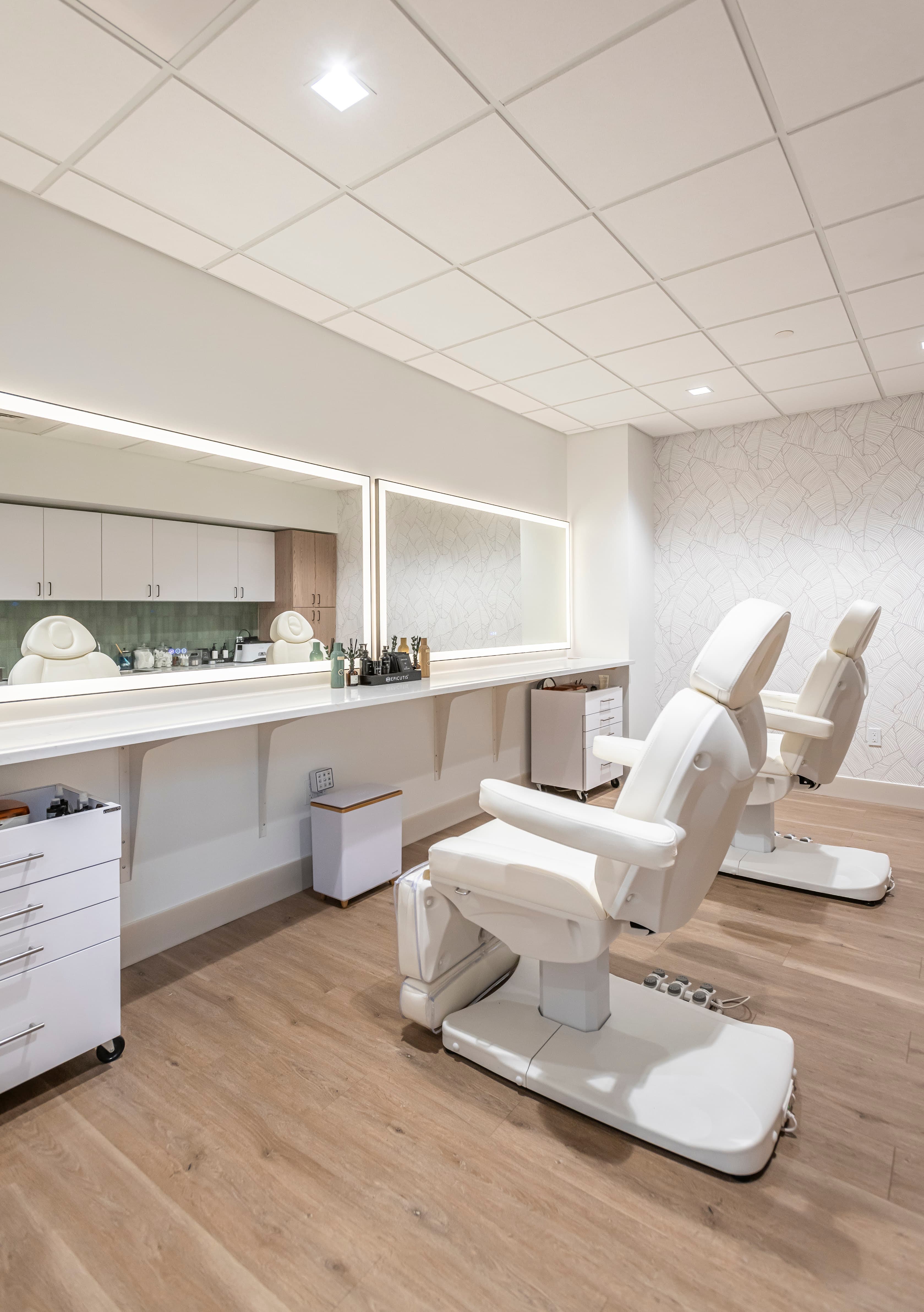 Modern retail display area in Graeber & Company Salon downtown Boise historic Veltex Building