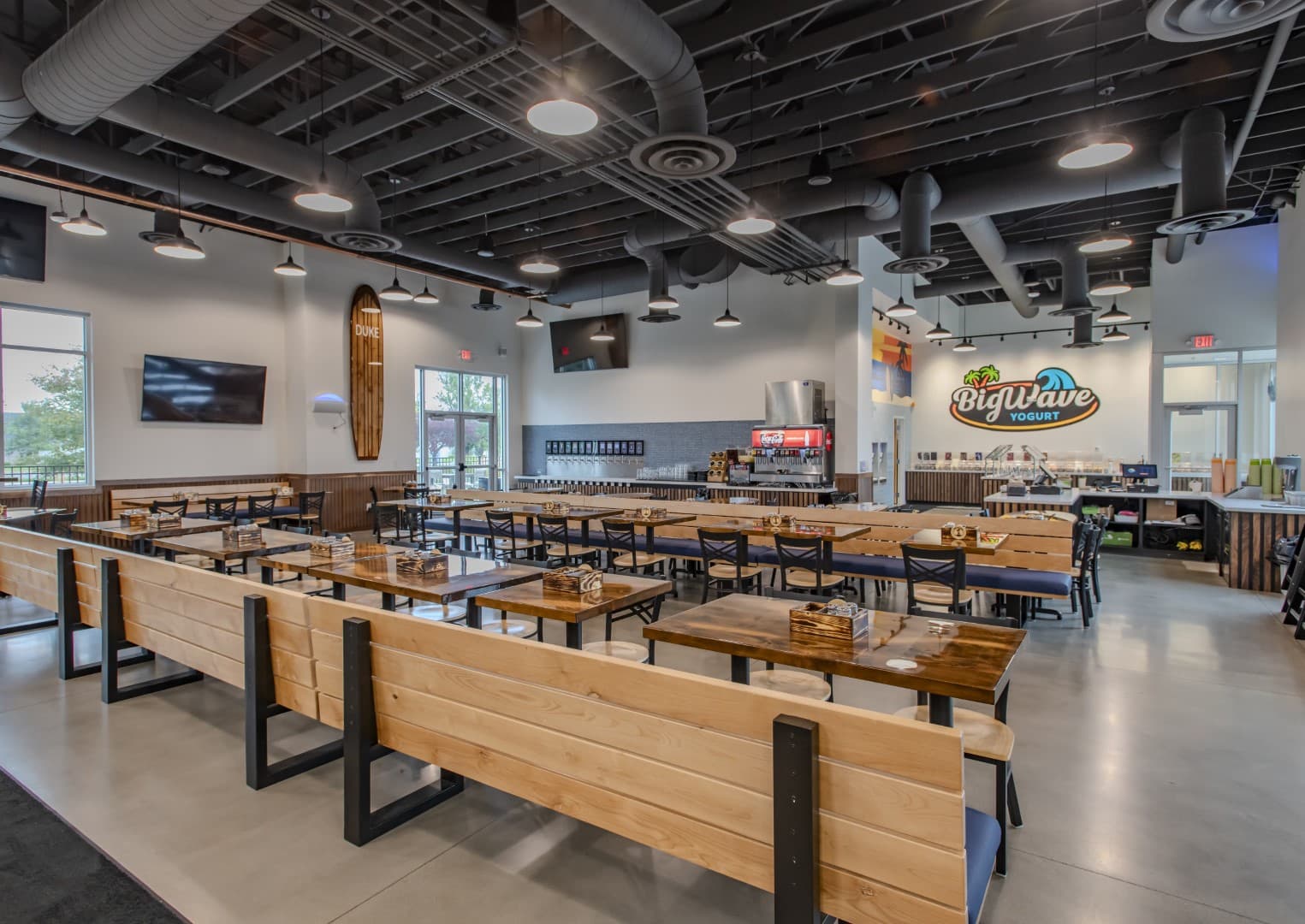 Longboards Pizza commercial dining space construction Nampa Idaho